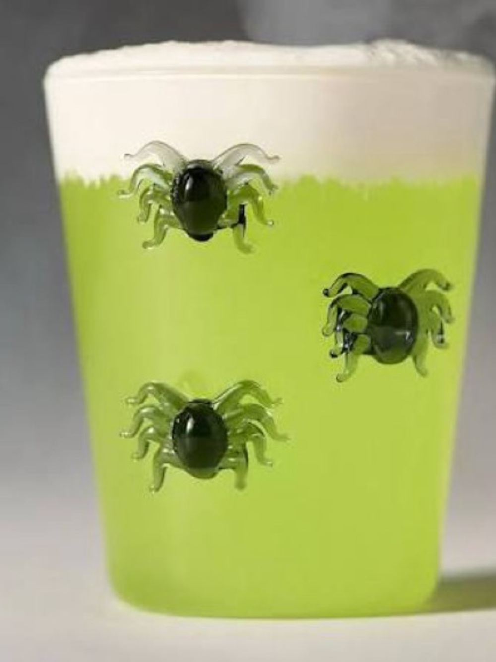 Anthropologie 1 icon glass Halloween Spiders